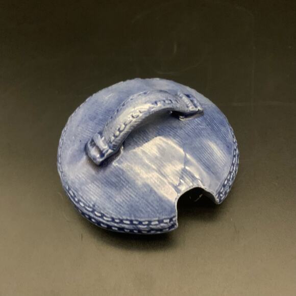1970’s Sittre Ceramic Blue Jean Denim Lid Vintage (Replacement for Sugar bowl) - Picture 1 of 7